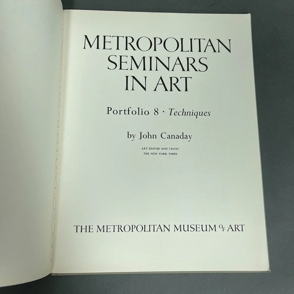 Metropolitan Museum Seminars in Art Book Color Prints John Canaday Portfolio 8‎
